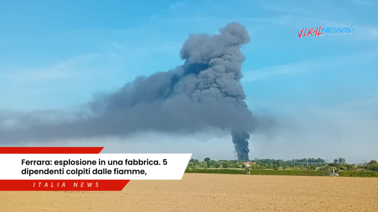 Esplosione in una fabbrica 5 dipendenti colpiti dalle fiamme,