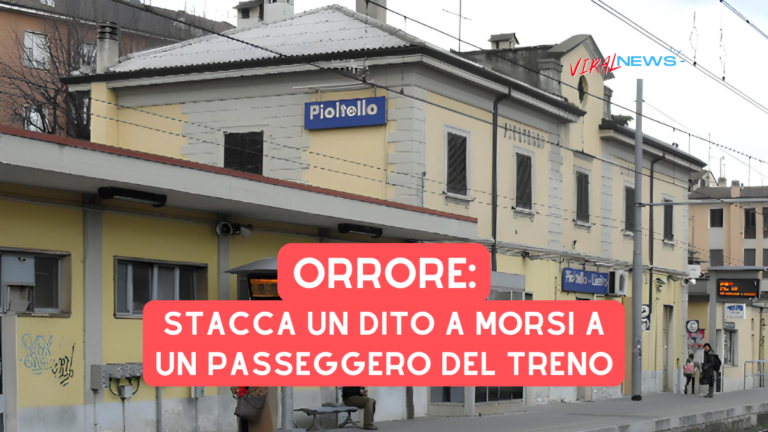 stacca un dito a morsi a un passeggero del treno