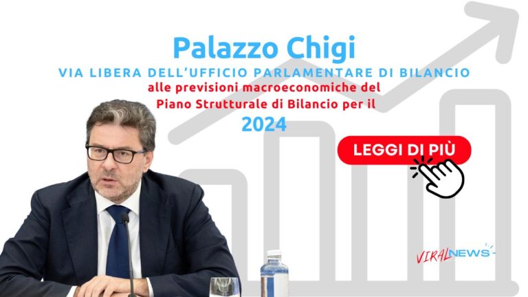 Piano strutturale di bilancio 2024 palazzo chigi