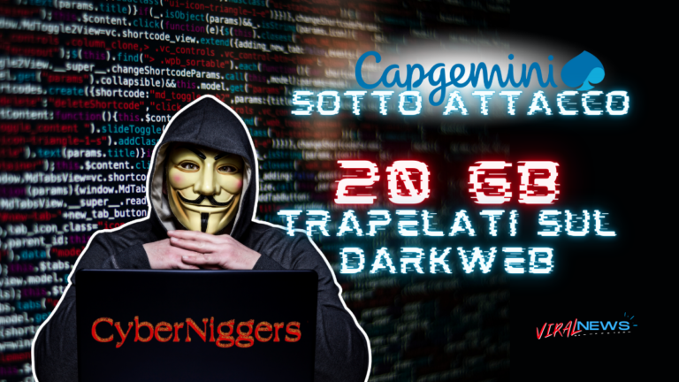 attacco hacker capgemini cyberniggers 20 gb nel darkweb