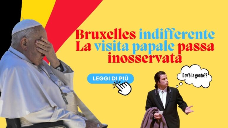 il papa a bruxelles con le strade vuote