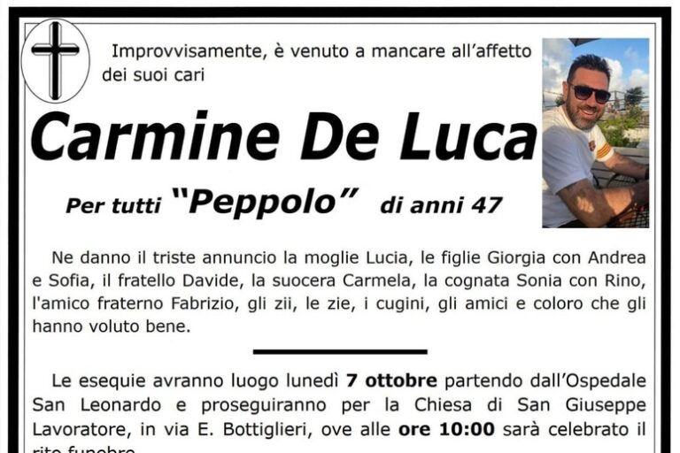 Addio a "Peppolo", la Comunità di Salerno in Lutto per un Tragico Episodio